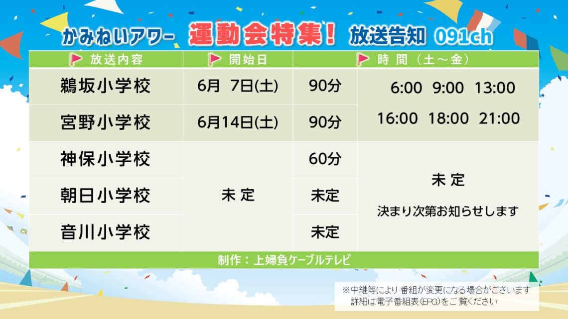 【かみねいアワー】運動会特集2025_01