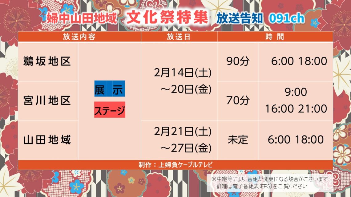 【かみねいアワー】文化祭特集③_鵜坂宮川山田