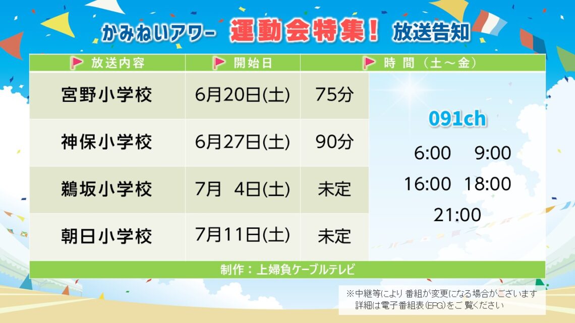 【運動会特集】宮野･神保･鵜坂･朝日小学校